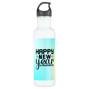 Happy New Year in Washington-54688 710 Ml Water Bottle