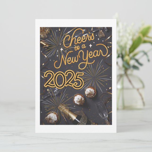 Happy New Year Invitation (Standing Front)