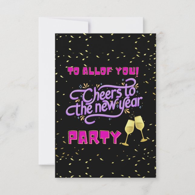 happy new year invitation (Front)
