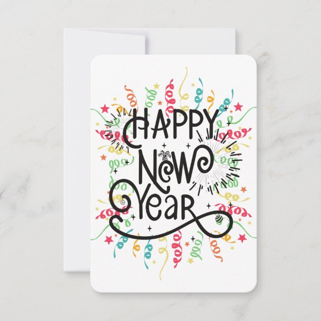   Happy new year Invitation (Front)