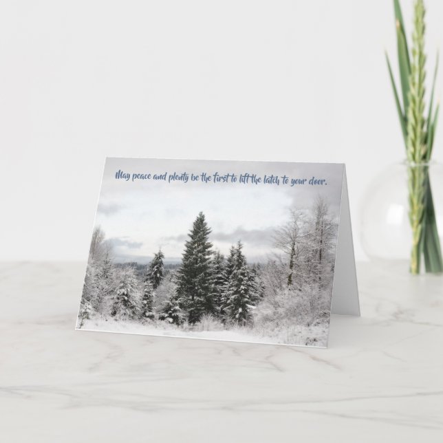 Happy New Year Irish toast Holiday Card (Front)