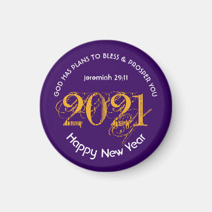 Happy New Year   JEREMIAH 29:11   2021 Magnet