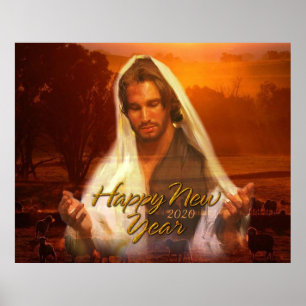 Happy New Year Jesus 2020 Poster