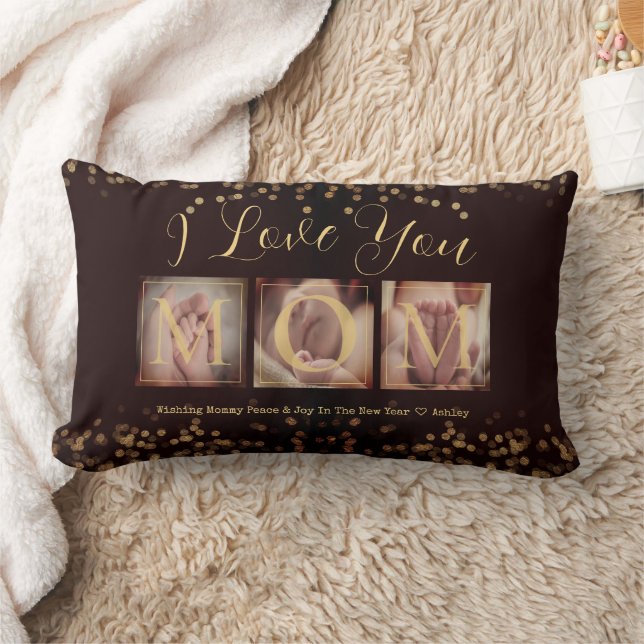 Happy New Year Keepsake Gift for Mum Lumbar Cushion (Blanket)