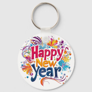 Happy New Year Key Ring