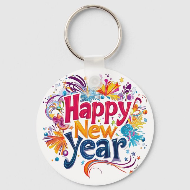Happy New Year Key Ring (Front)