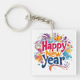 Happy New Year Key Ring