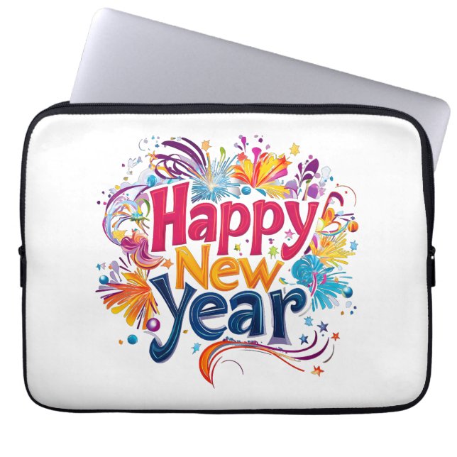 Happy New Year Laptop Sleeve (Front)