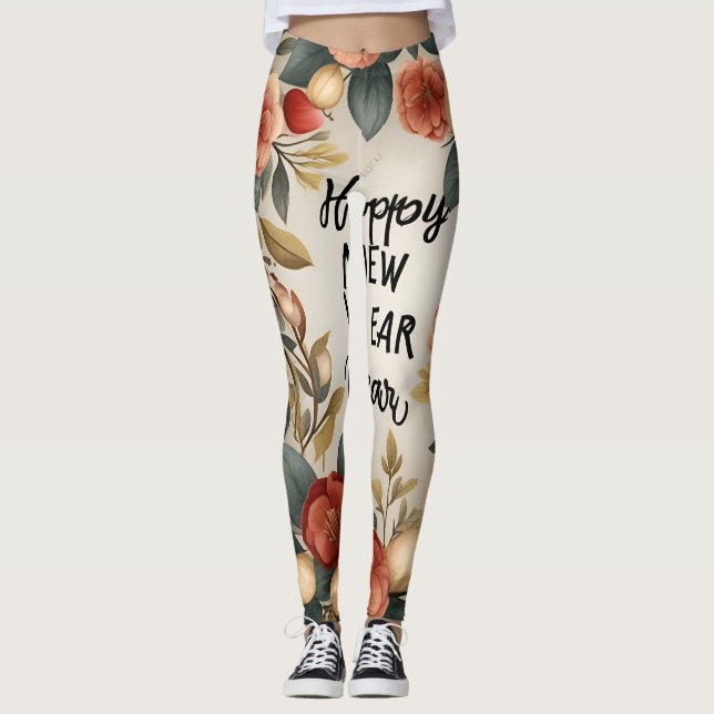 Happy New Year Leggings Design (Front)
