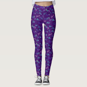 Happy New Year Leggings (Purple)