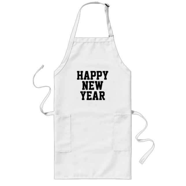 HAPPY NEW YEAR  LONG APRON (Front)