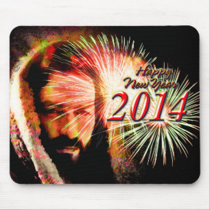 Happy New Year Love Jesus 2014 Mousepad