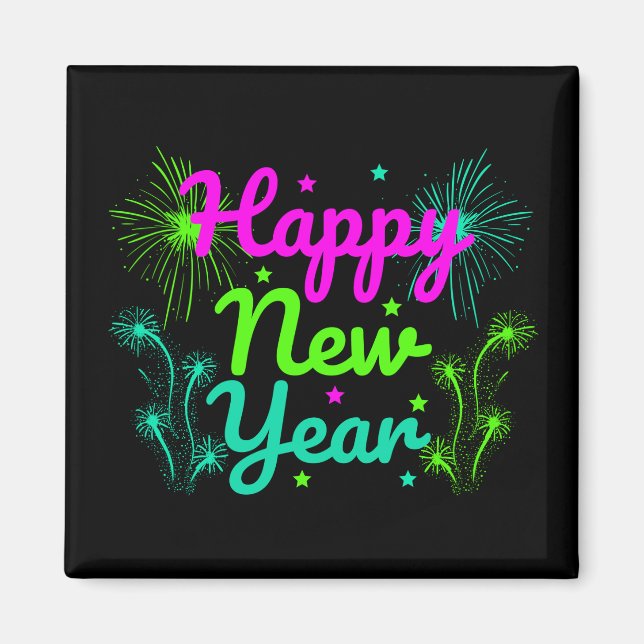 Happy New Year  Magnet (Front)