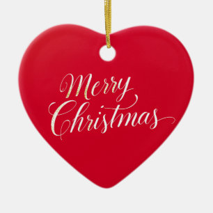 Happy New Year Merry Christmas Holiday Season Ceramic Ornament