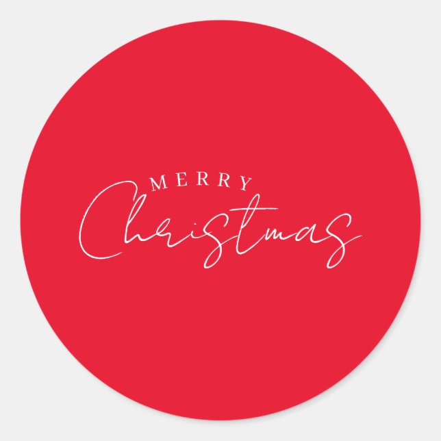 Happy New Year Merry Christmas Holiday Season Classic Round Sticker (Front)