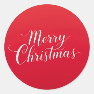 Happy New Year Merry Christmas Holiday Season Classic Round Sticker