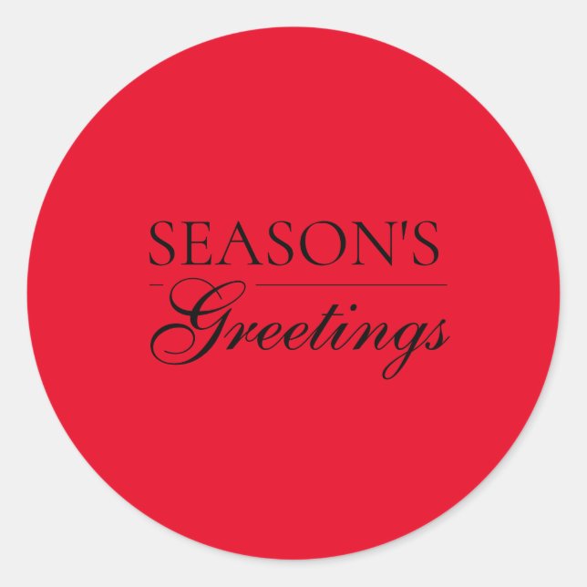 Happy New Year Merry Christmas Holiday Season Classic Round Sticker (Front)