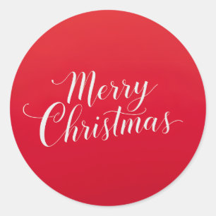 Happy New Year Merry Christmas Holiday Season Classic Round Sticker