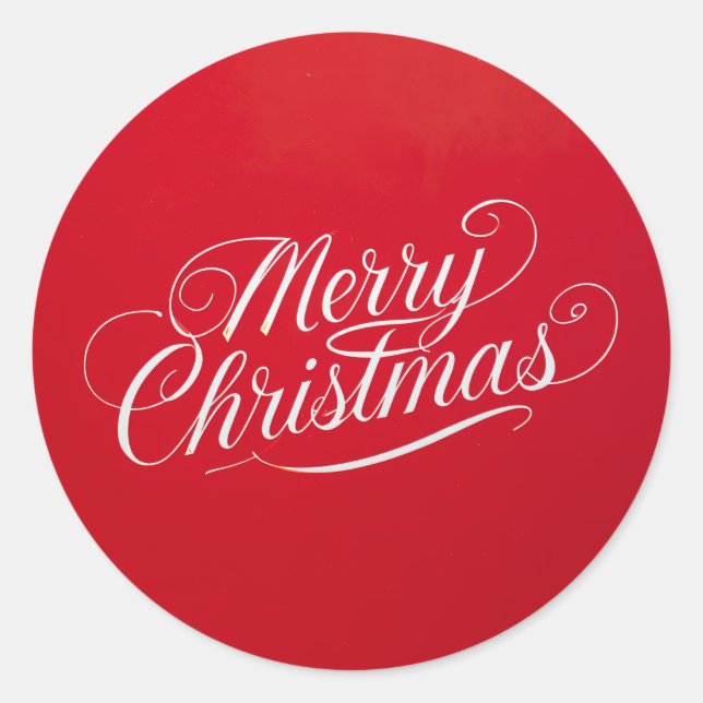 Happy New Year Merry Christmas Holiday Season Classic Round Sticker (Front)