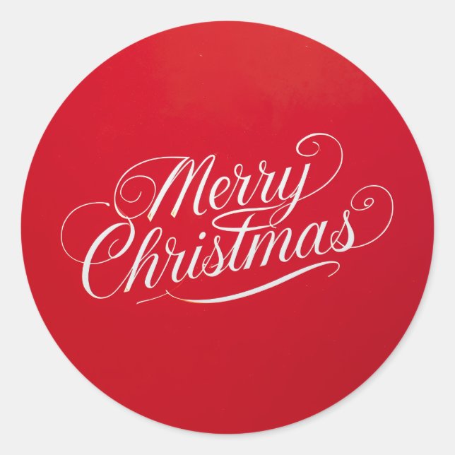 Happy New Year Merry Christmas Holiday Season Classic Round Sticker (Front)