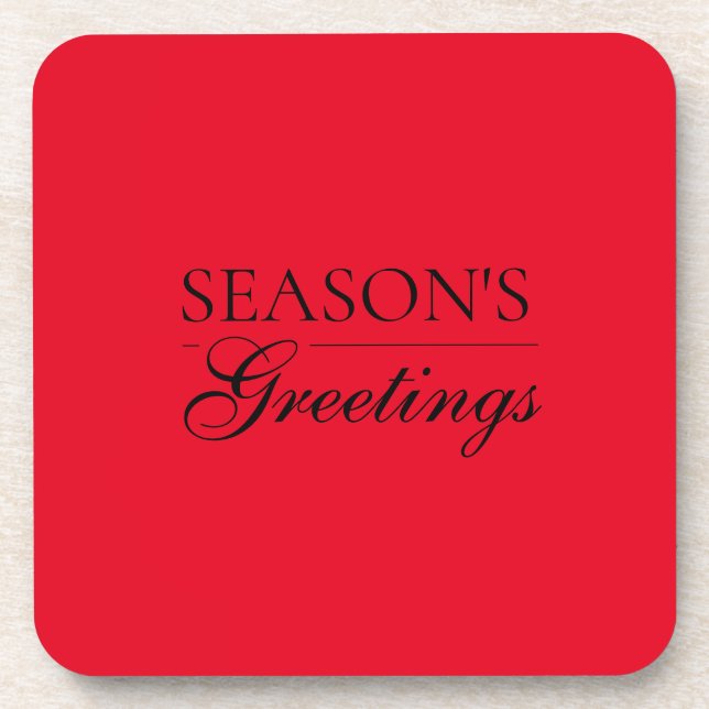 Happy New Year Merry Christmas Holiday Season Coaster (Front)