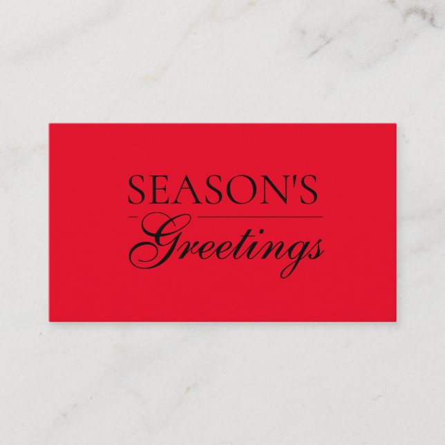Happy New Year Merry Christmas Holiday Season Enclosure Card (Front)
