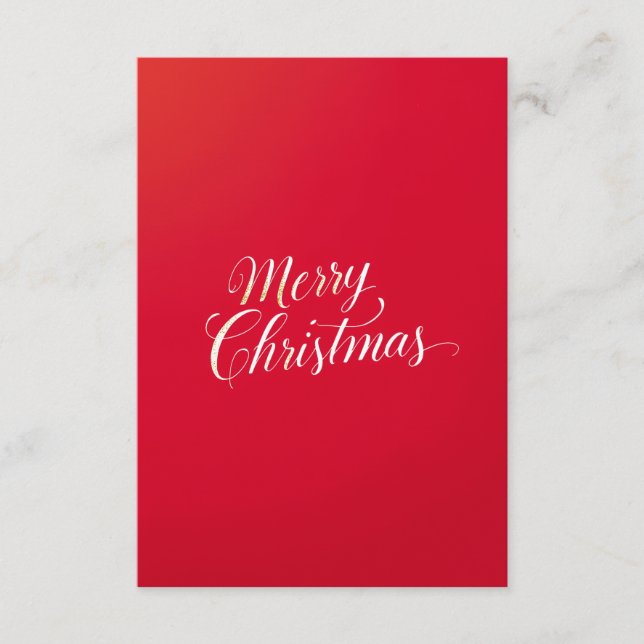 Happy New Year Merry Christmas Holiday Season Enclosure Card (Front)
