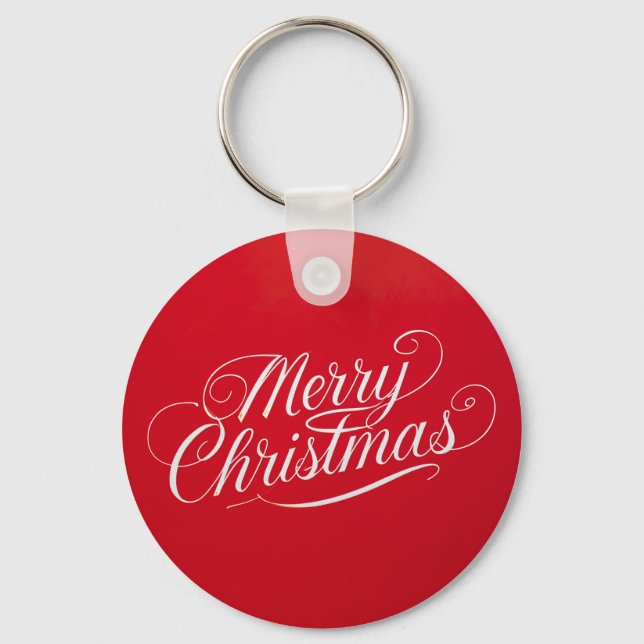 Happy New Year Merry Christmas Holiday Season Key Ring (Front)