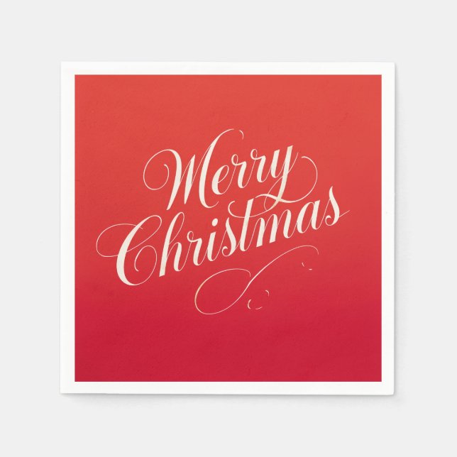 Happy New Year Merry Christmas Holiday Season Napkin (Front)