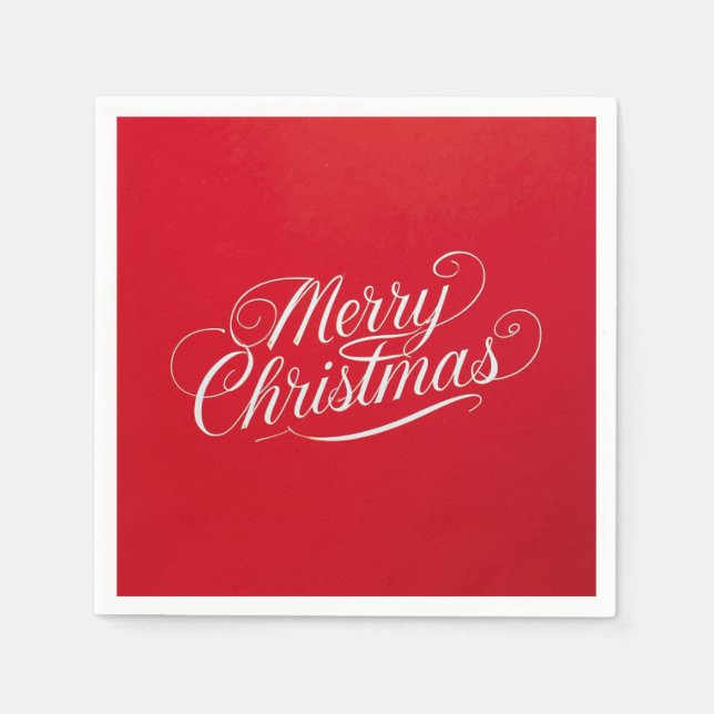 Happy New Year Merry Christmas Holiday Season Napkin (Front)