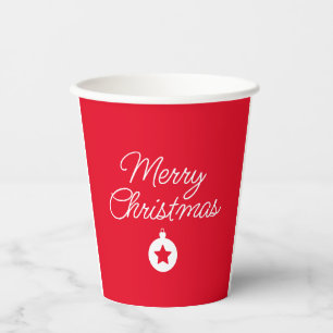 Happy New Year Merry Christmas Holiday Season Paper Cups