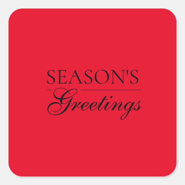 Happy New Year Merry Christmas Holiday Season Square Sticker (Front)