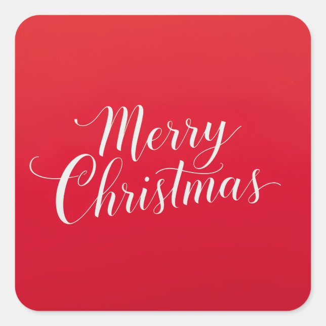 Happy New Year Merry Christmas Holiday Season Square Sticker (Front)