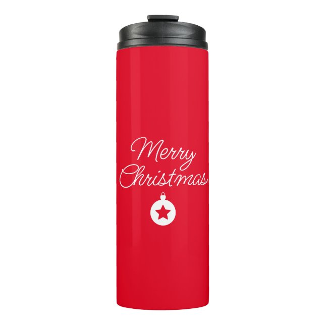 Happy New Year Merry Christmas Holiday Season Thermal Tumbler (Front)