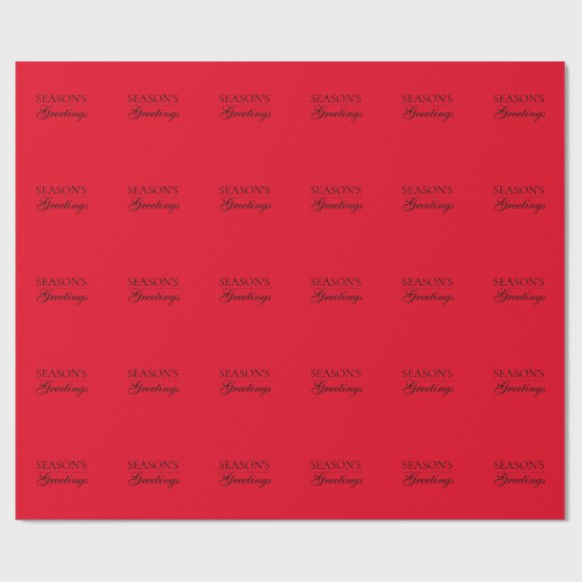 Happy New Year Merry Christmas Holiday Season Wrapping Paper (Flat)