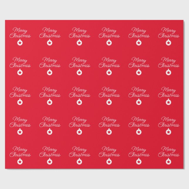 Happy New Year Merry Christmas Holiday Season Wrapping Paper (Flat)