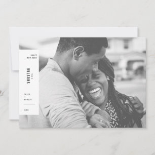 Happy New Year Minimalist Aesthetic Photo Holiday Card