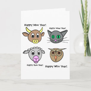 Happy New Year, Moo Year! Holiday Card