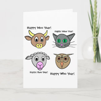 Happy New Year, Moo Year! Holiday Card