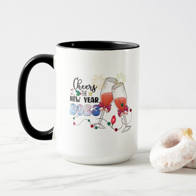 Happy New Year Mug (With Donut)