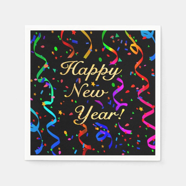 "Happy New Year!" Napkin (Front)