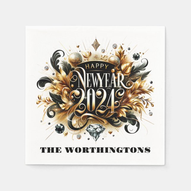 Happy New Year  Napkins (Front)