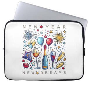 Happy New Year New Dreams 2026 Family Matching Fir Laptop Sleeve