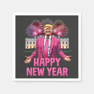 Happy New Year New Eve Trump Inauguration Day Xmas Napkin