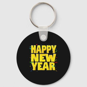 Happy New Year New Years Eve Key Ring