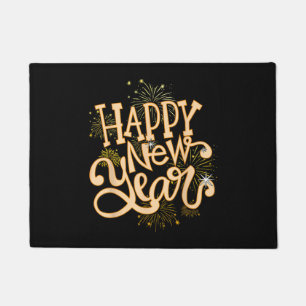 Happy New Year New Years Eve Party Women Men Famil Doormat