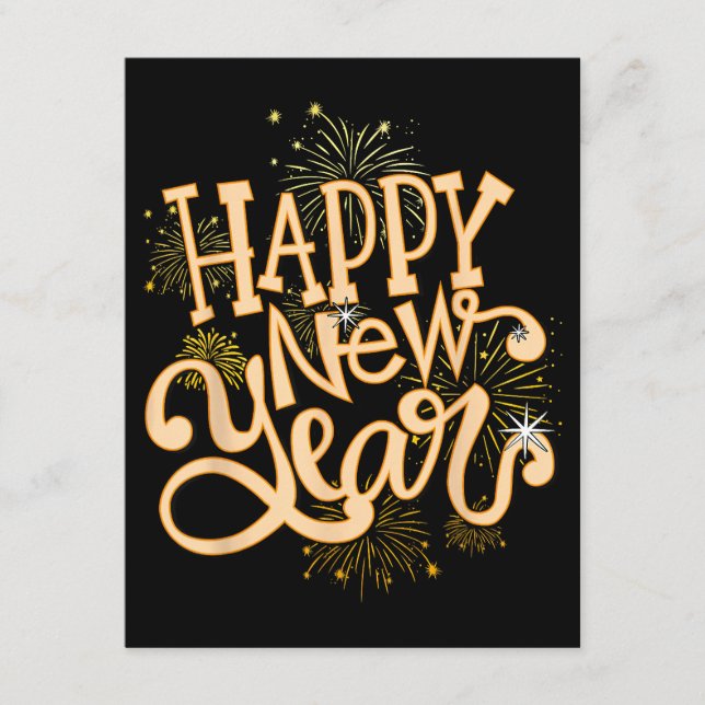 Happy New Year New Years Eve Party Women Men Famil Enclosure Card (Front)