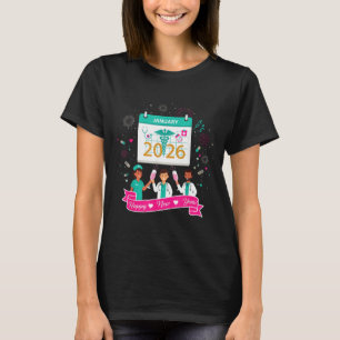 Happy New Year Nurse Shirt; Cute Medical Staff 202 T-Shirt