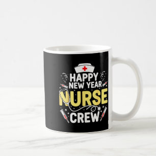 Happy New Year Nurse Shirt, Fireworks Stethoscope  Coffee Mug