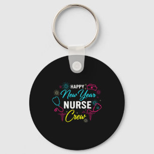 Happy New Year Nurse Shirt, Fireworks Stethoscope  Key Ring